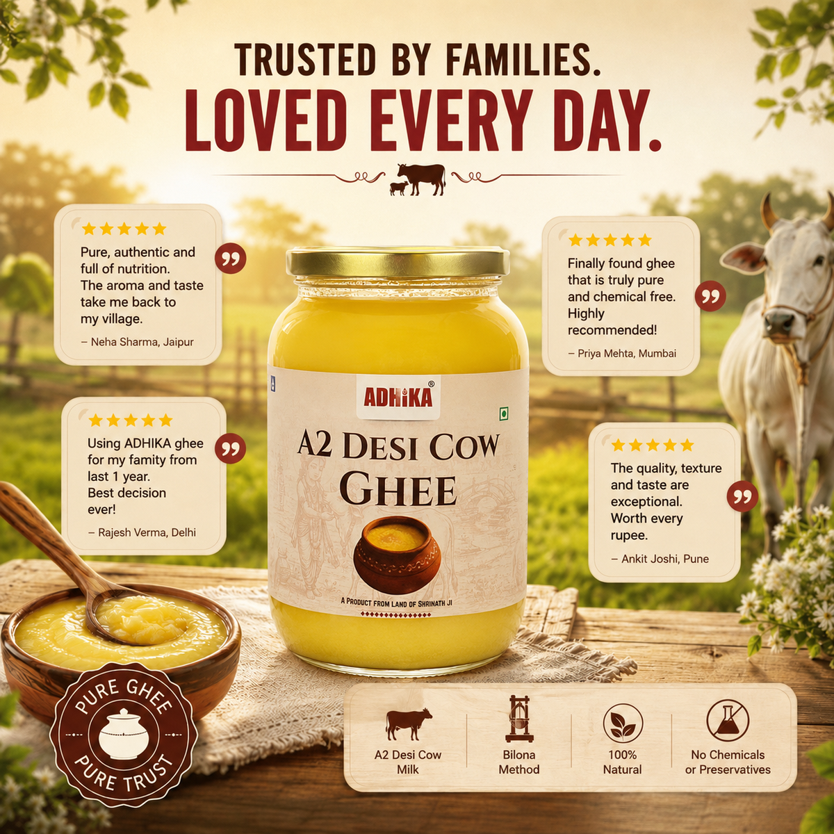 Bilona A2 Ghee – 1 Litre