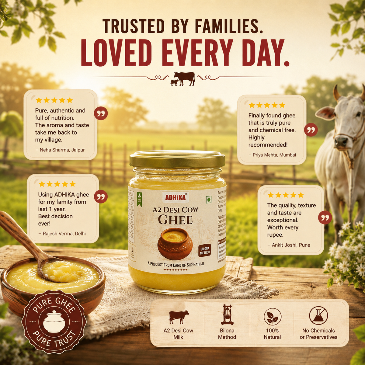 Bilona A2 Ghee – 500 ml